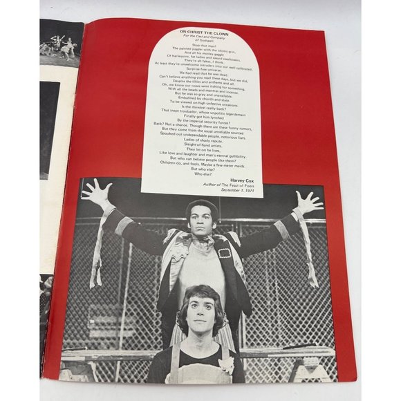 1970s Godspell Musical Play Program Traveling Production Cast & Show Information - Picture 9 of 9